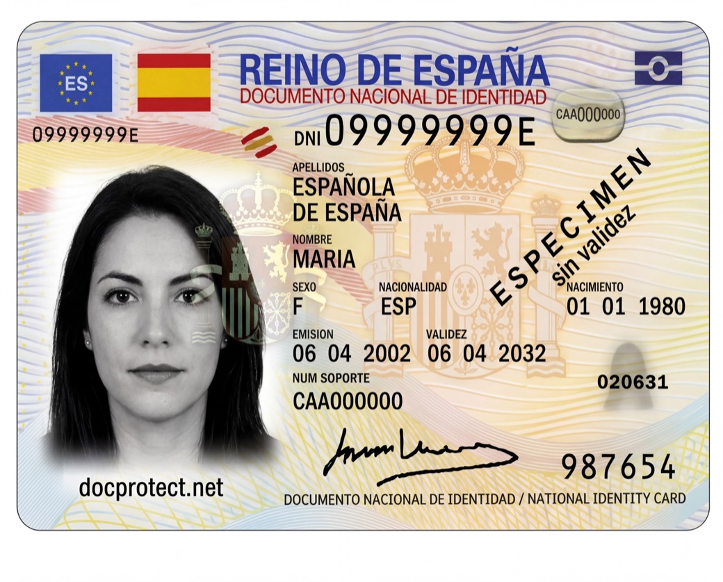 DNI español sin proteger